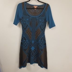 Flying tomato longsleeve sweater dress M geometric